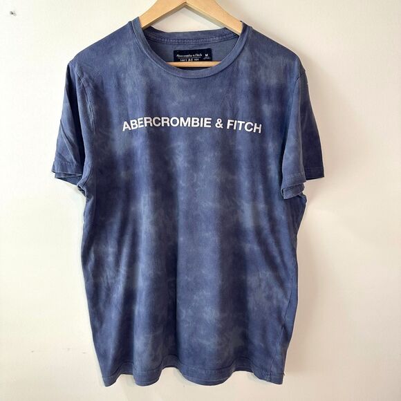 Abercrombie & Fitch Men's Soft Tee Short Sleeve T-Shirt Blue Size Medium M - Picture 1 of 6